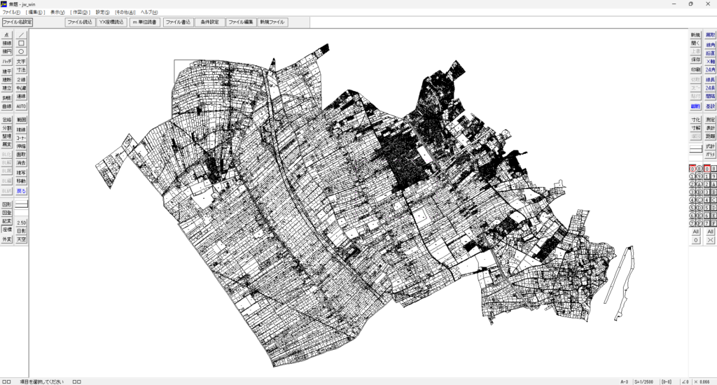 地図データ（GeoJSON）＞Jw-cad座標データ変換ツール