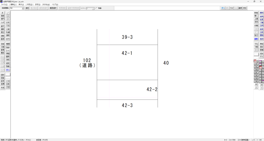 Googleスプレッドシート Jw_cad建物図面