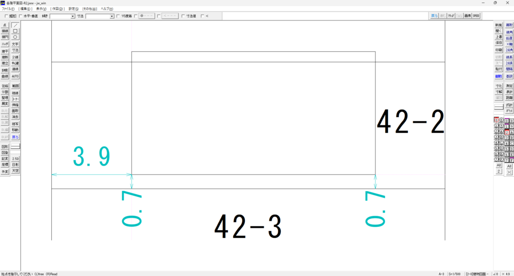 Googleスプレッドシート Jw_cad建物図面